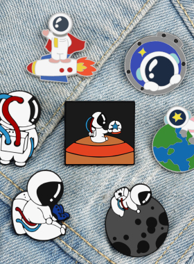 卡通合金通用浩瀚宇宙徽章星空