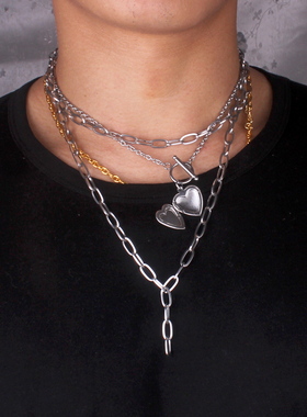 个性两件套时尚项链爱心ins潮气