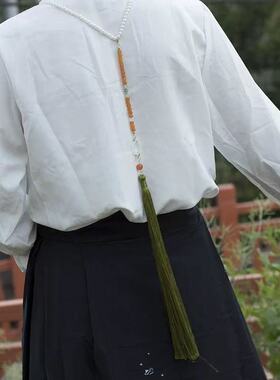 古风汉服璎珞背云流苏马面裙项链
