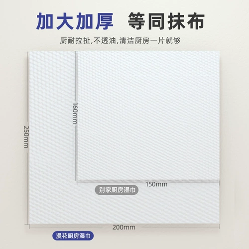 漫花 Мощные обезжиривающие влажные салфетки, увеличенная толщина