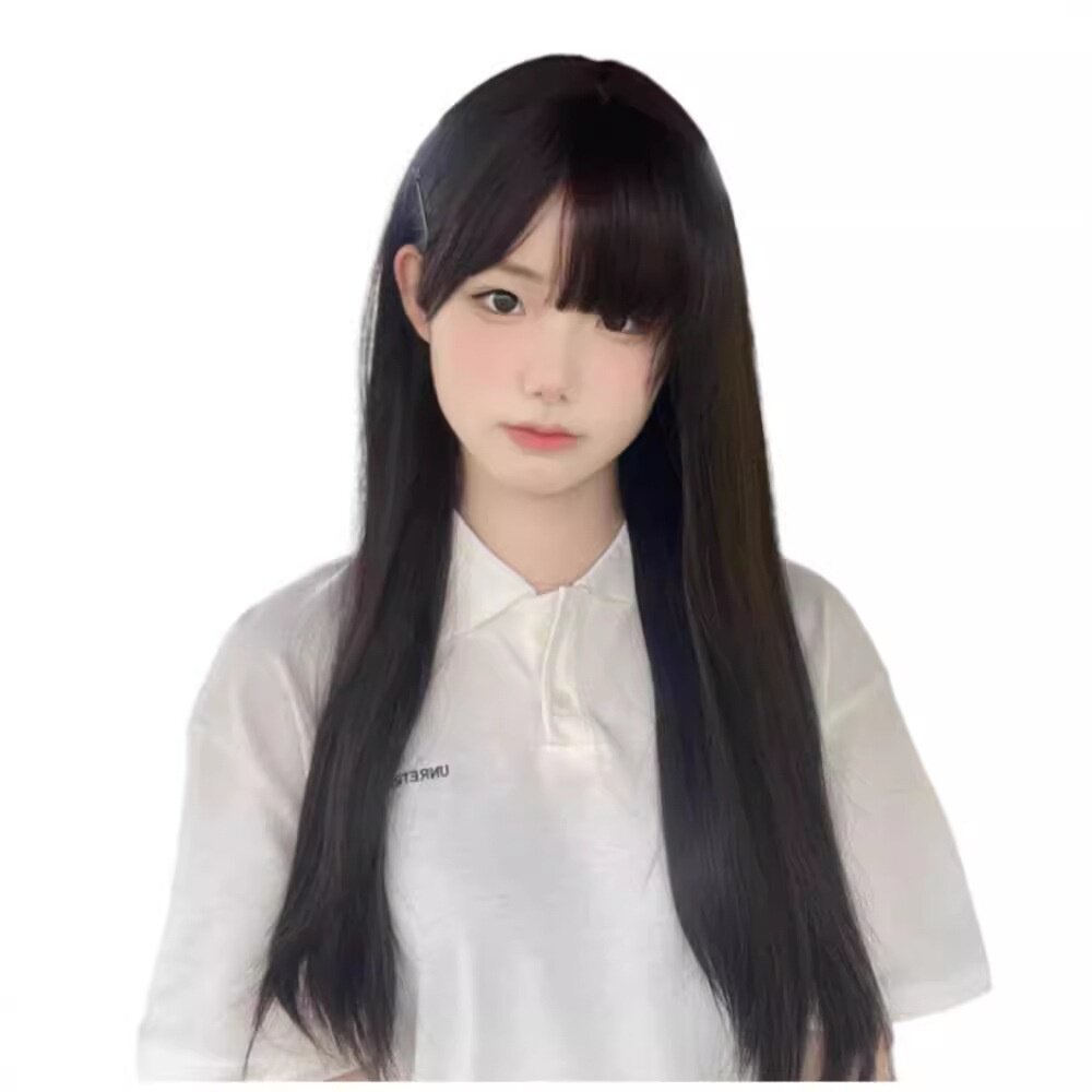 科尼假发女全头套长发棕色长直发lolita自然全头套黑长直甜美全头 - 图3