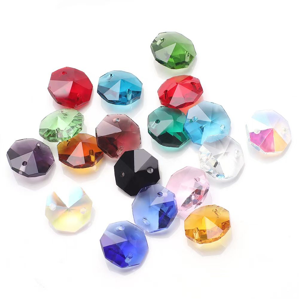 14mm八角珠串珠手工散珠DIY珠帘门帘车挂水晶灯配件婚庆装饰珠子,淘宝优惠券,粉丝福利购,淘宝优惠卷