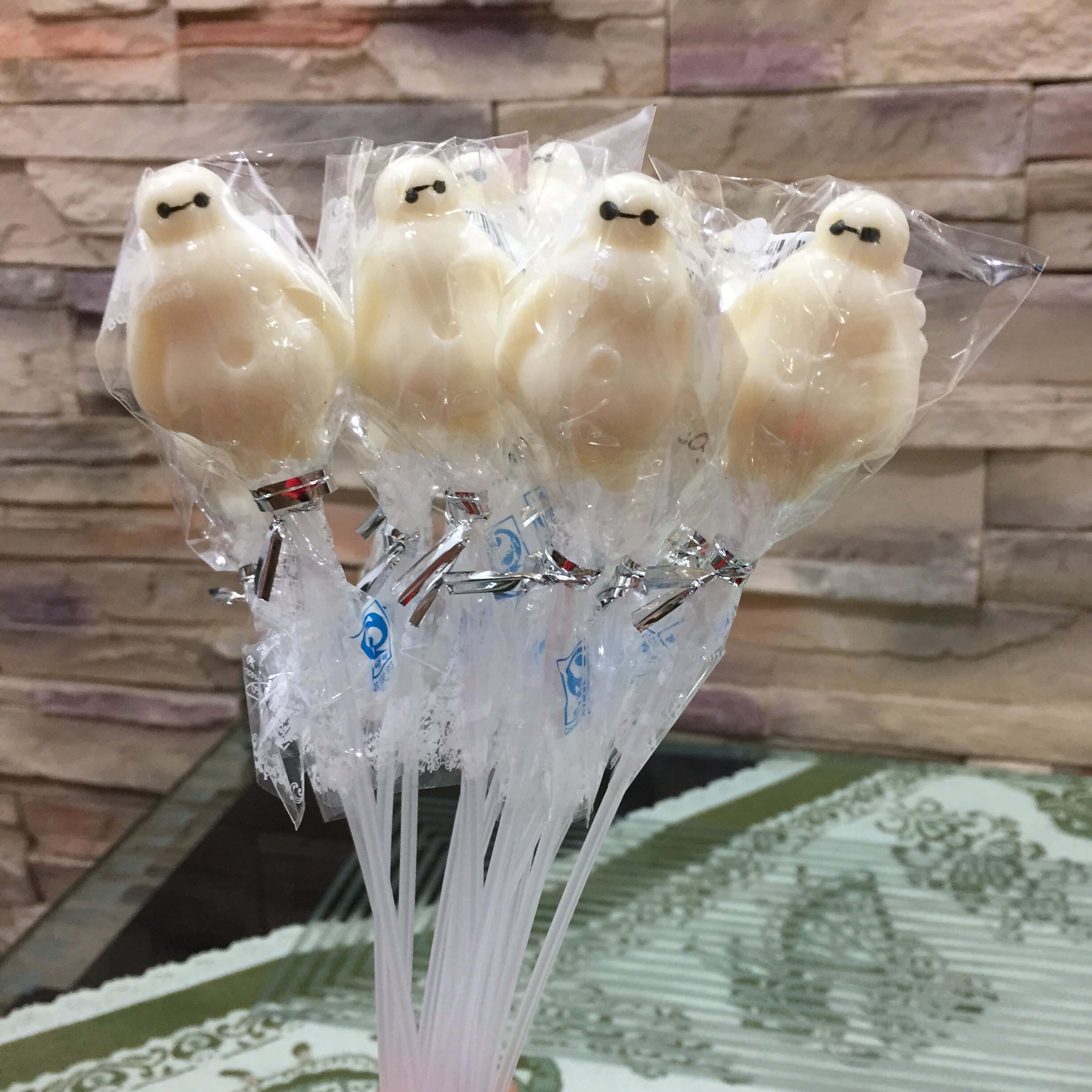 百嘉尚 长杆大白棒棒糖果圣诞儿童节圣诞学生超能陆战队50支包邮