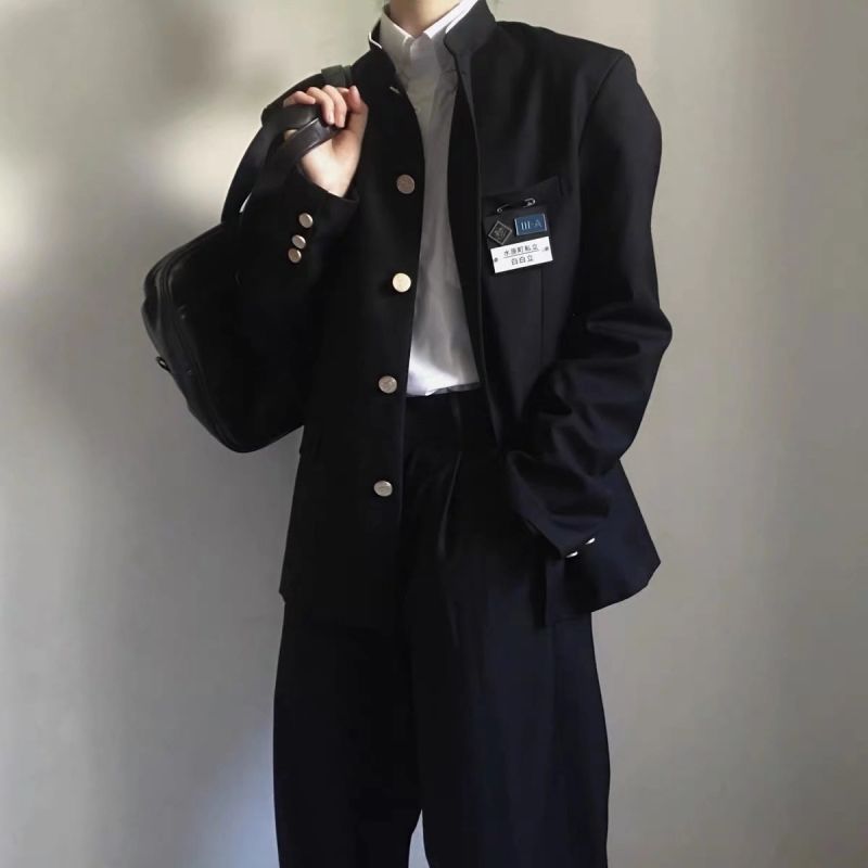 中山装男dk制服套装热血高校校服学生日系西服外套学院风西装班服-图2