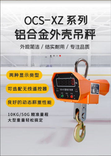 杭州四方电子吊秤OCS-XZ-3吨5吨10吨30吨高精度A型铝壳行车吊钩秤 - 图0