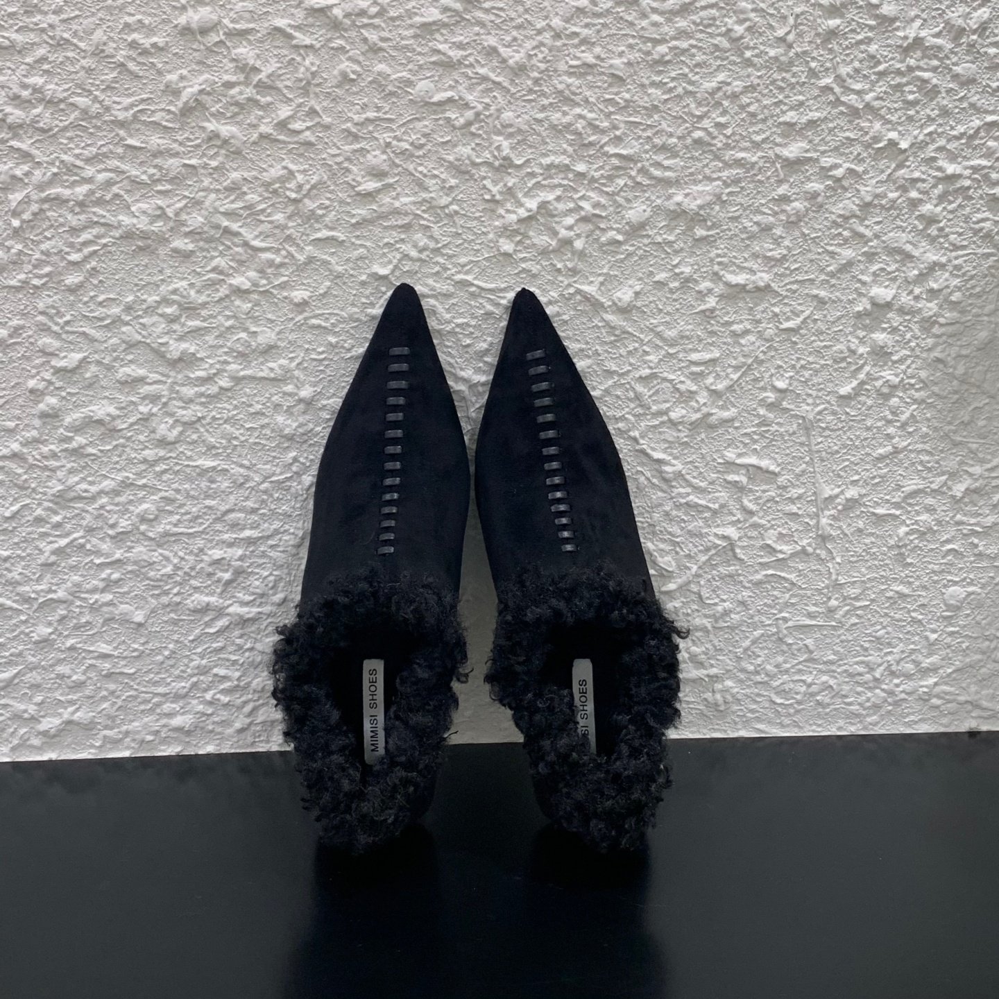 毛毛鞋女尖头高级感外穿气质2025冬季超火复古乐福鞋加绒坡跟单鞋,淘宝优惠券,粉丝福利购,淘宝优惠卷