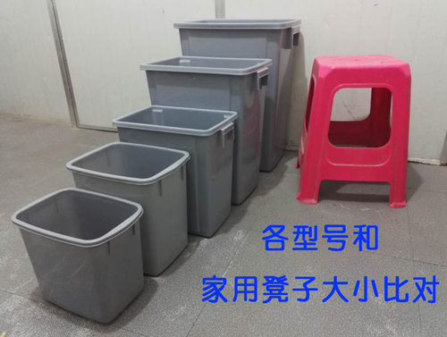 摔不破包邮加厚物业餐饮环卫塑料商用大垃圾桶筒卫生桶全新料无盖 - 图3