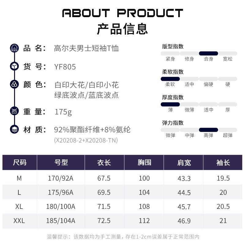 PGM2025高尔夫服装男装数码印花短袖t恤夏季速干衣服上衣polo衫,淘宝优惠券,粉丝福利购,淘宝优惠卷