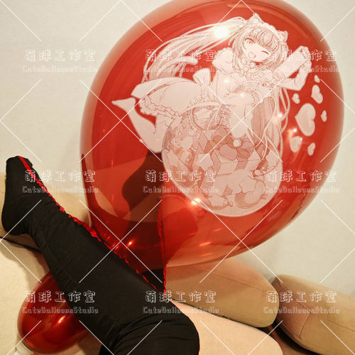 小球棕墨 巧克力 猫娘乐园周边 动漫印刷气球LOONER 萝莉可爱萌系 - 图0