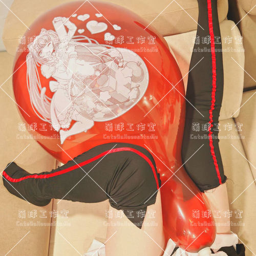 小球棕墨 巧克力 猫娘乐园周边 动漫印刷气球LOONER 萝莉可爱萌系 - 图2