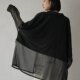 Ridangui brand spring 26 loose lapel splicing overlay see-through fine mesh fine-sleeved shirt 1.5W