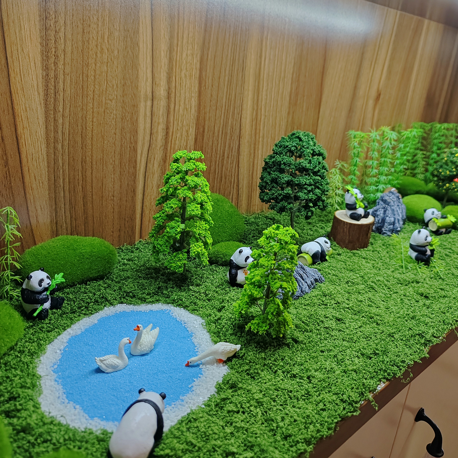 竹子绿植场景装饰材料熊猫主题微景观入门柜盲盒展示盒布景造景,淘宝优惠券,粉丝福利购,淘宝优惠卷