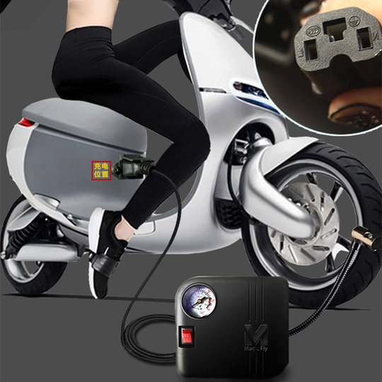 电动车充气泵电动48-72V通用型家用打气筒60V电瓶车打气泵便携式