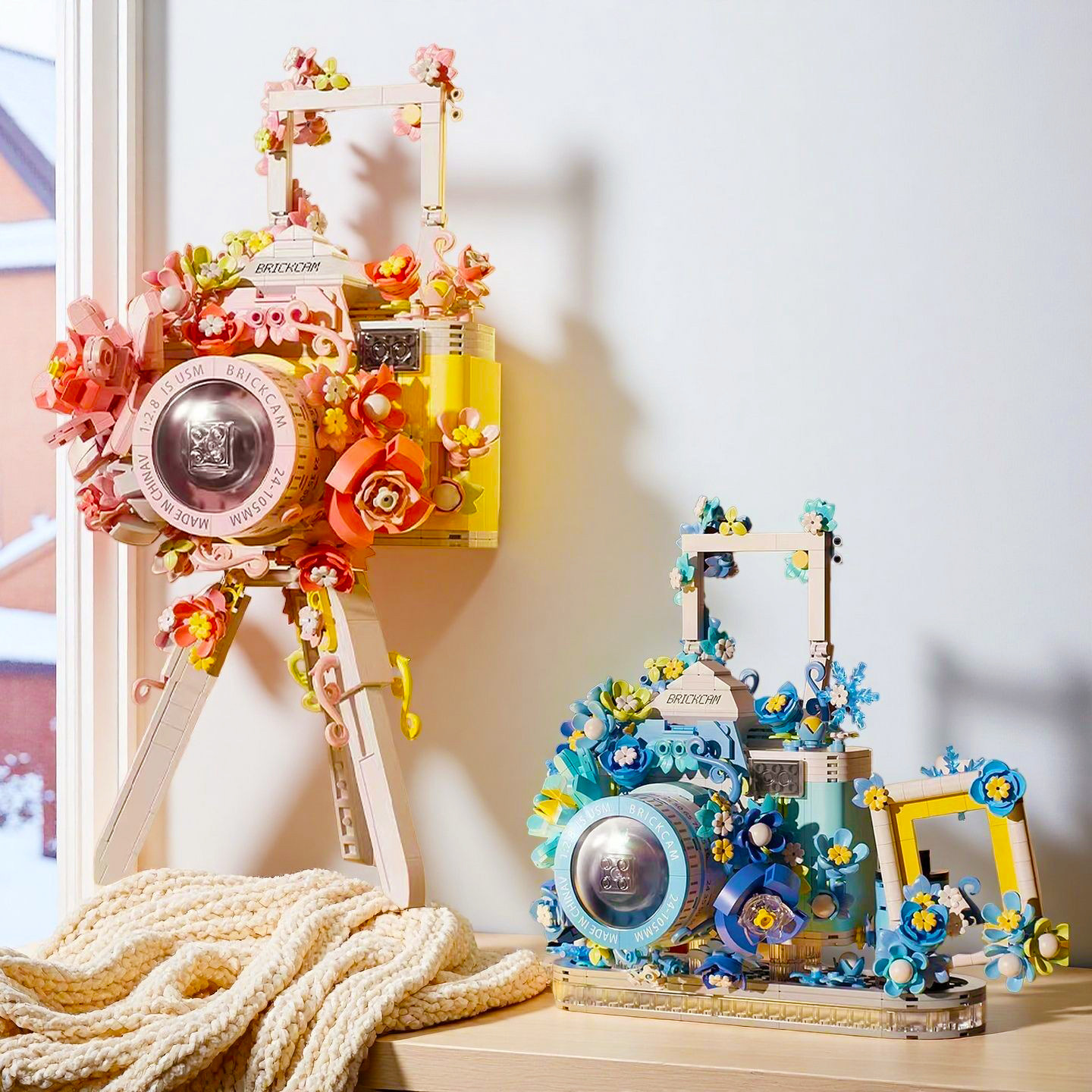 繁华复古仿真照相机积木桌面创意摆件女孩拼装高颜值玩具生日礼物,淘宝优惠券,粉丝福利购,淘宝优惠卷