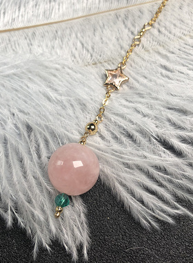 粉晶灵摆女性灵摆原创吊坠