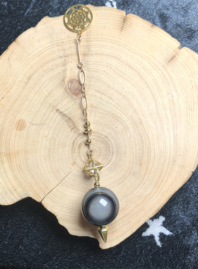 天然黑玛瑙灵摆金属魔术师水晶