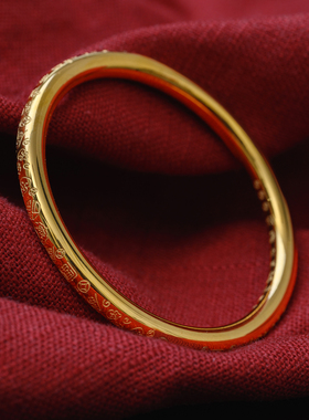 简修行黄财神钛钢手镯男女款