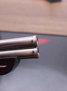 网红台式枪型洋枪摆件新奇创防风火焰点烟器充气打火机烟具收藏男