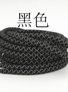 黑色反光鞋带圆型3M夜间防护反光