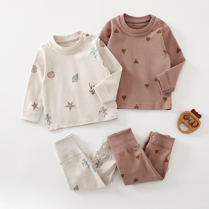 宝宝高腰套装春秋纯棉男睡衣女a类打底秋衣秋裤婴儿内衣套装保暖,淘宝优惠券,粉丝福利购,淘宝优惠卷