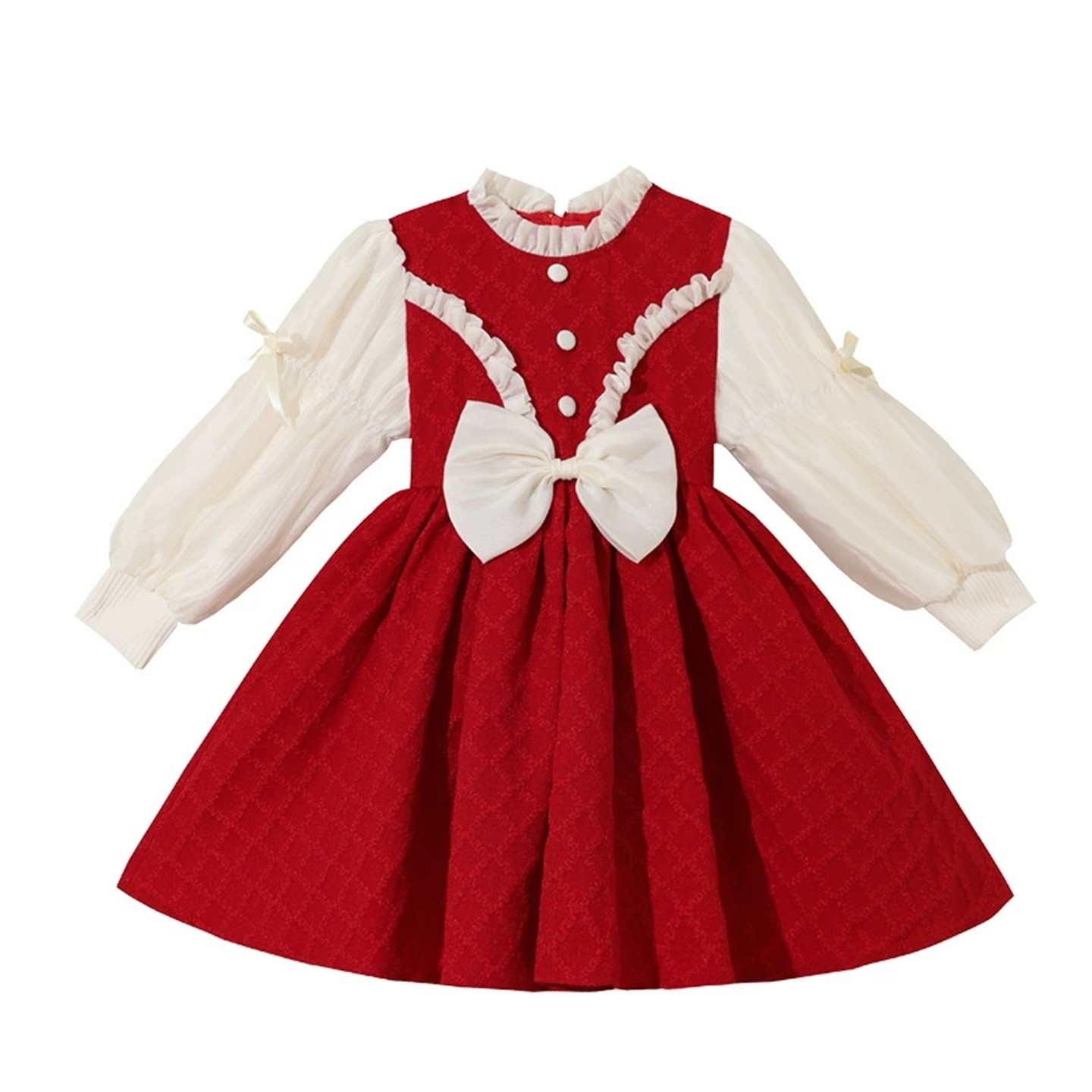 女童连衣裙冬季2025新款儿童加绒公主裙礼服冬款女孩喜庆新年裙子,淘宝优惠券,粉丝福利购,淘宝优惠卷