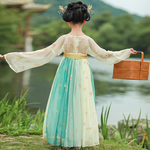 汉服女童秋装儿童古风超仙中国风2025新款古装女孩春秋公主连衣裙 - 图2