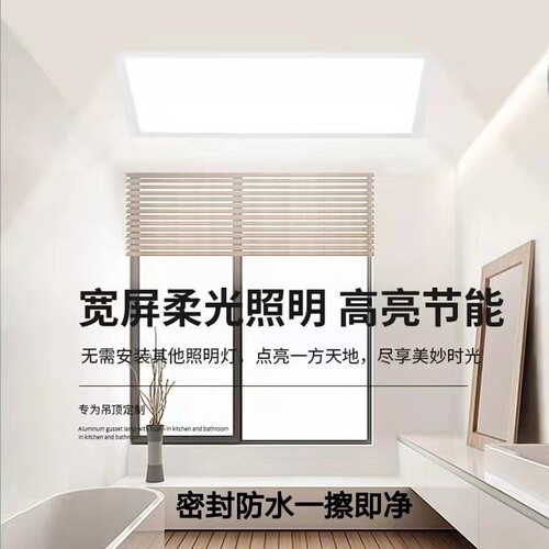 集成吊顶led灯嵌入式30x60平板灯厨房卫生间浴室铝扣板吸顶灯阳台 - 图1