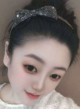 韩国高级感彩钻立体蝴蝶结发箍