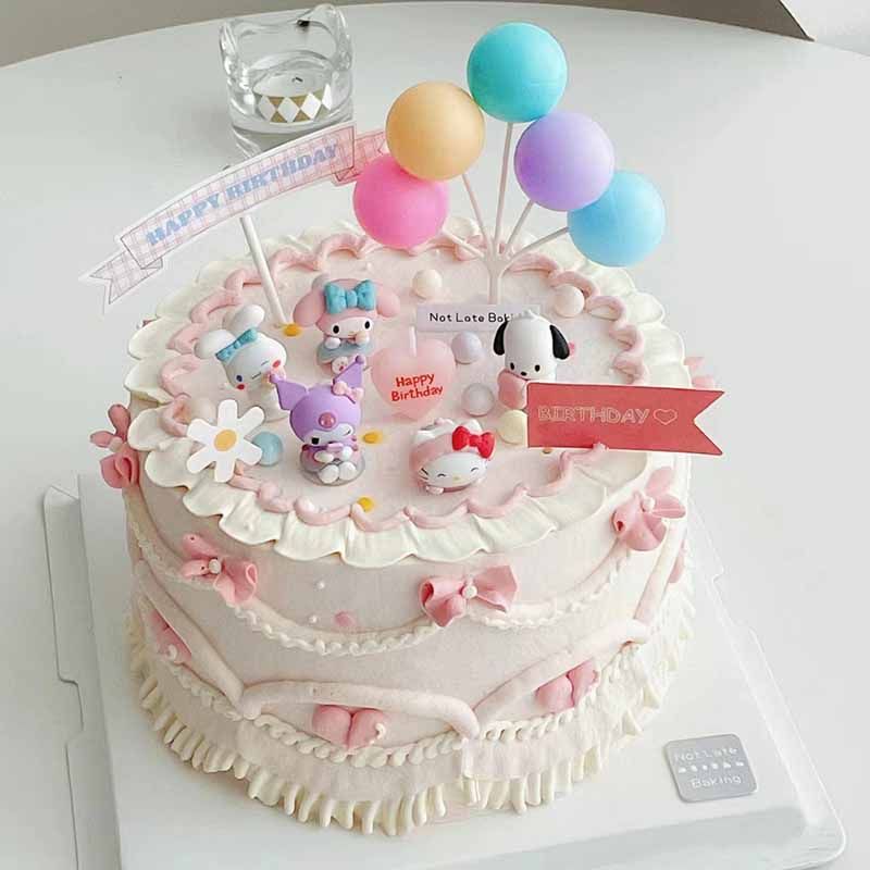 网红库洛米蛋糕装饰摆件帕恰狗玉桂狗KT猫三丽欧生日蛋糕装饰,淘宝优惠券,粉丝福利购,淘宝优惠卷