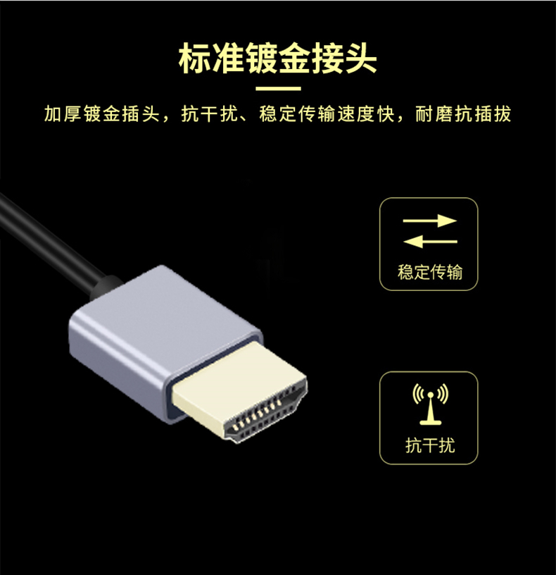 Micro HDMI转HDMI线适用索尼A7M3相机zve-10监视器4K高清连接线-图1