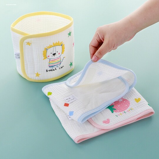 Children's pure cotton gauze belly protection circumference, infants prevent kicking and cooling when sleeping, middle-aged and large children's belly protection circumference, summer