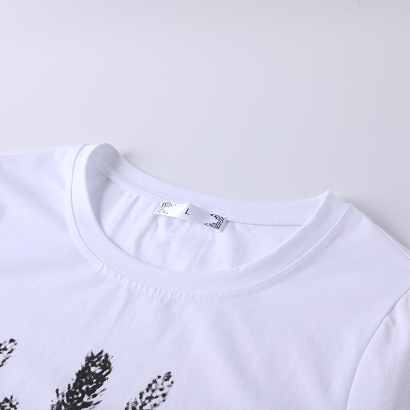 韩版大码宽松圆领印花烫钻胖mm t恤 云妃秀大码女装