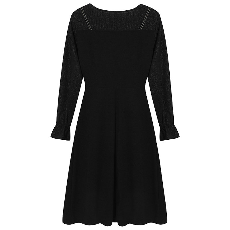 大码女装圆领拼接韩版宽松连衣裙 云妃秀大码女装