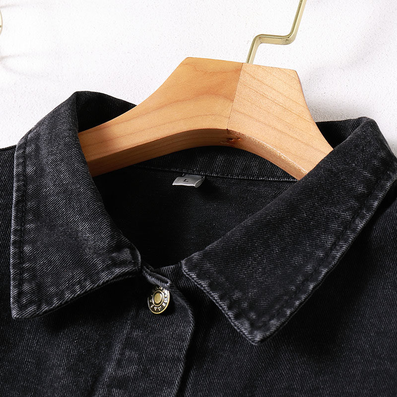 2020秋季新款港味复古牛仔显瘦夹克 云妃秀大码女装