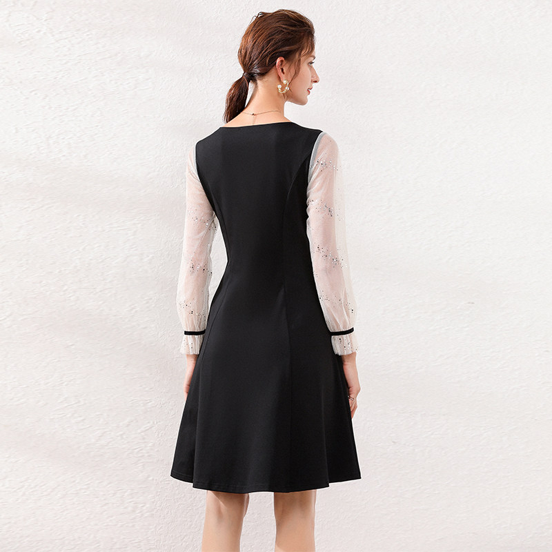 2020初秋韩版不规则大码显瘦连衣裙 云妃秀大码女装