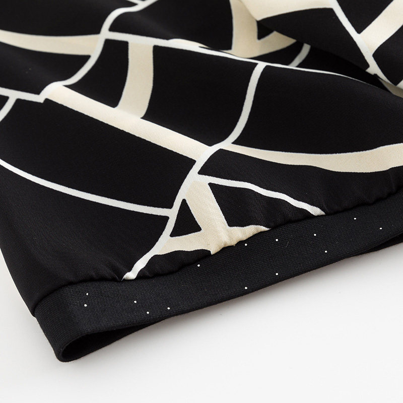 胖mm显瘦遮肉大码时尚韩版圆领撞色 云妃秀大码女装