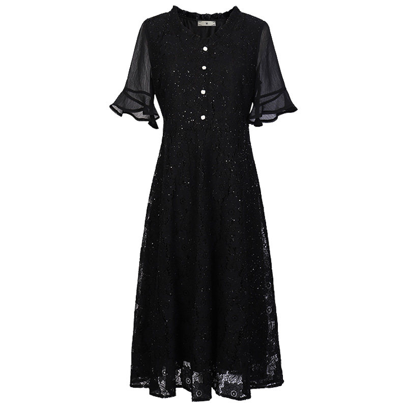 2020年夏季法式名媛风洋气连衣裙 云妃秀大码女装