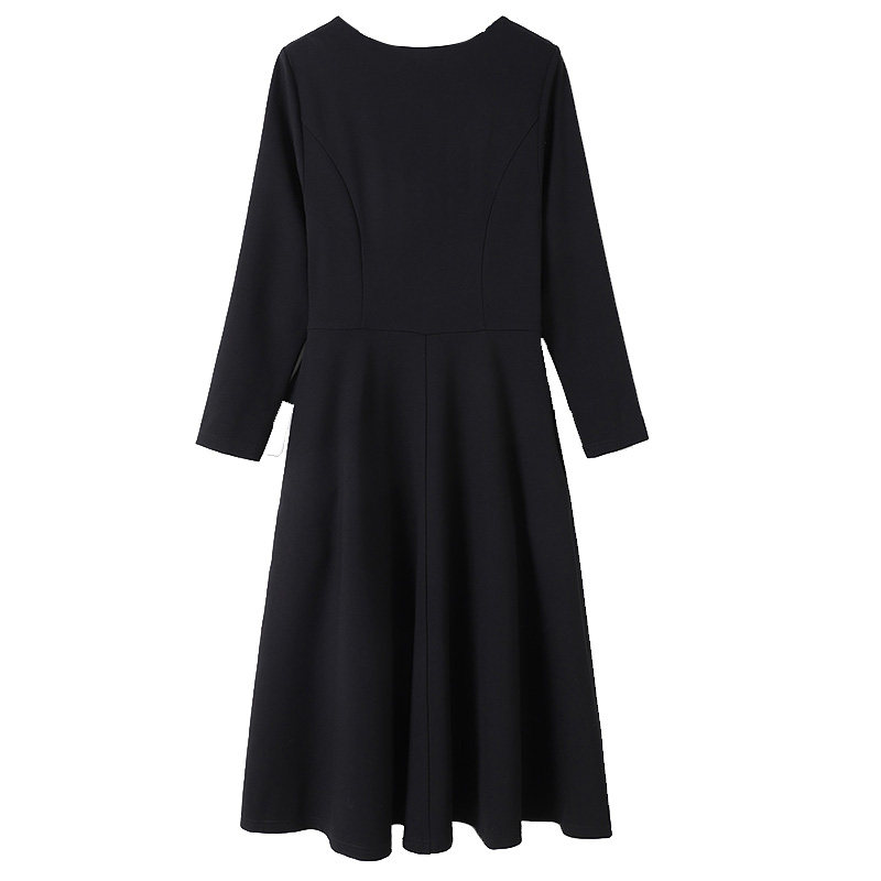 韩版修身大码女装圆领裙2020连衣裙 云妃秀大码女装