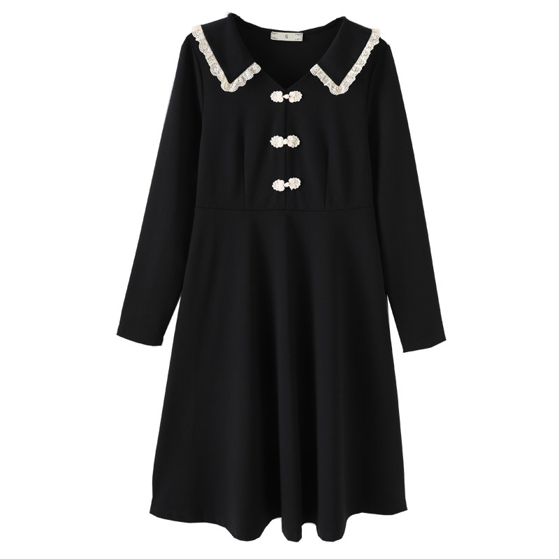 大码修身气质法式2020新款v领裙 云妃秀大码女装