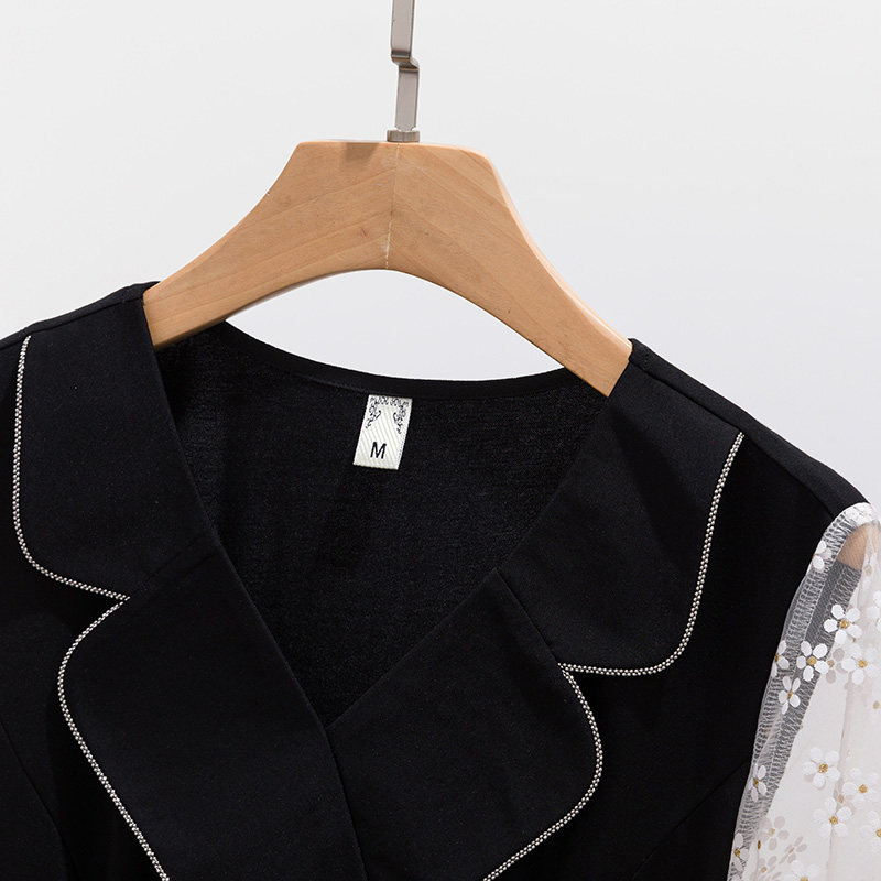 韩版宽松拼接大码胖mm显瘦潮连衣裙 云妃秀大码女装