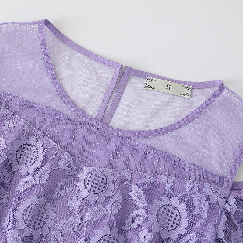 网纱韩版大码宽松圆领胖mm潮连衣裙 云妃秀大码女装