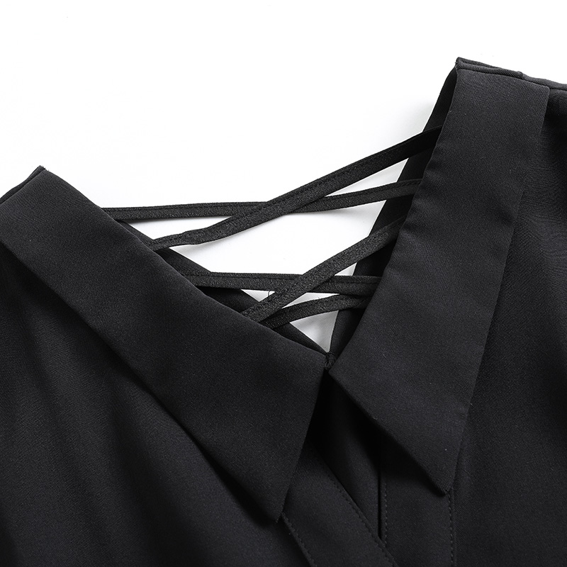 大码女装衬衫领胖mm显瘦纯色上衣 云妃秀大码女装