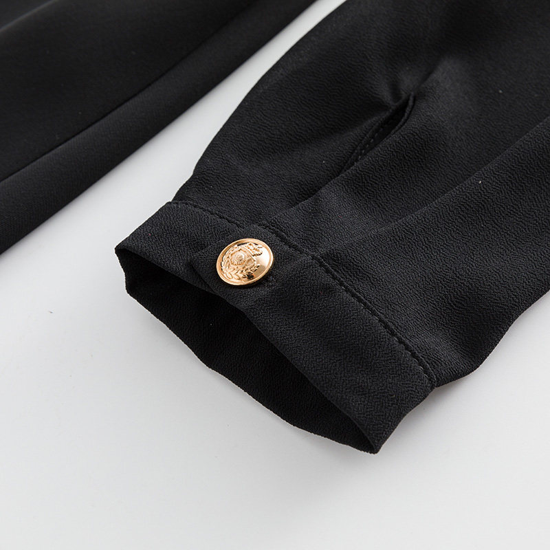 韩版大码雪纺拼接西装领胖mm连衣裙 云妃秀大码女装