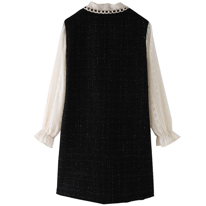 韩版大码宽松2020 v领绑带连衣裙 云妃秀大码女装