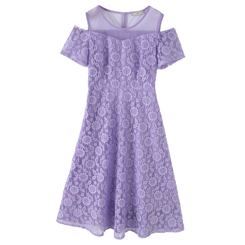 网纱韩版大码宽松圆领胖mm潮连衣裙 云妃秀大码女装