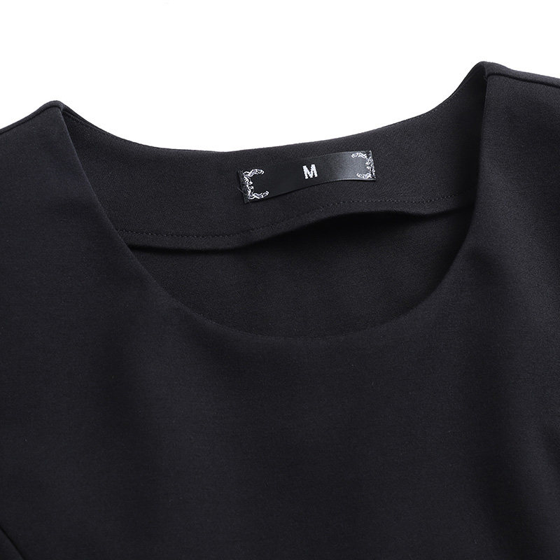 韩版修身大码女装圆领裙2020连衣裙 云妃秀大码女装