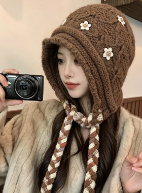 冬季新款帽子女毛线帽针织帽保暖