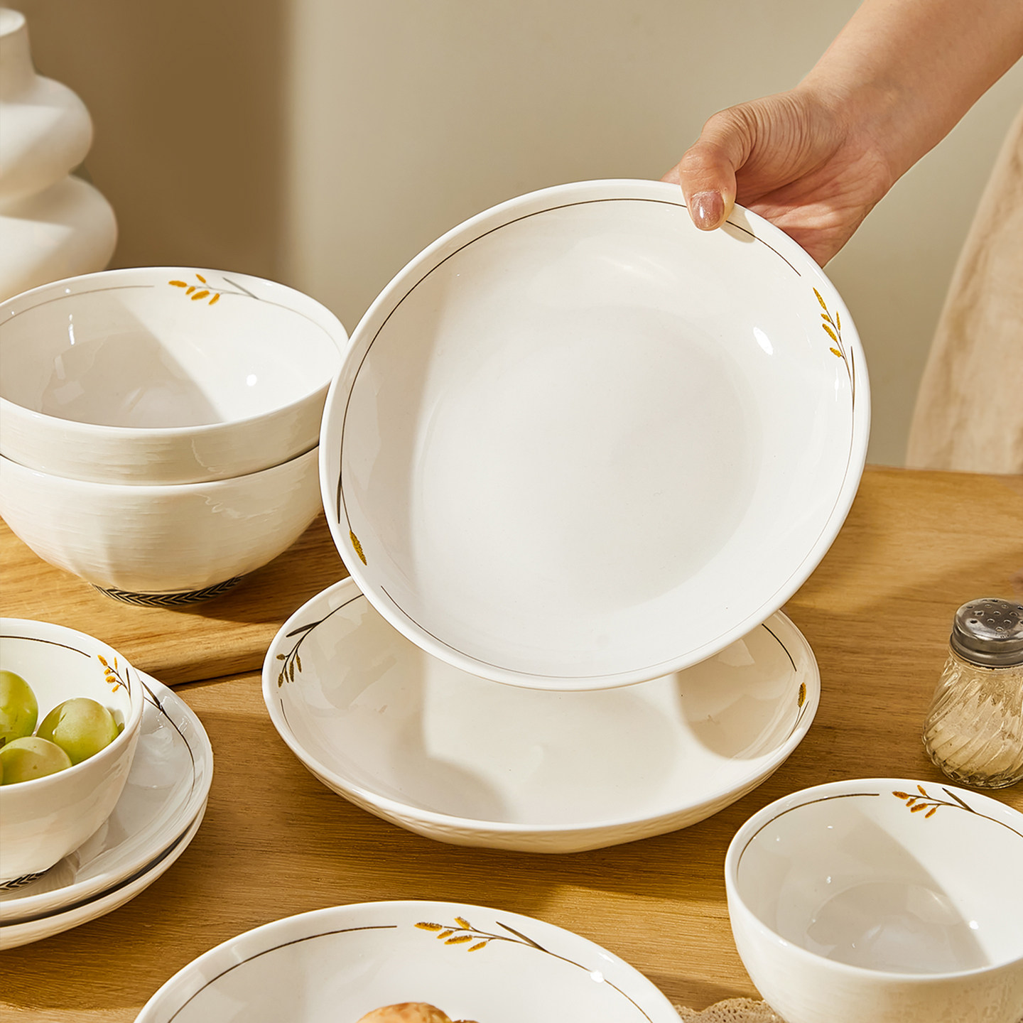 墨色釉下彩碗盘子餐具家用2025新款陶瓷吃饭碗好看的汤碗面碗鱼盘,淘宝优惠券,粉丝福利购,淘宝优惠卷