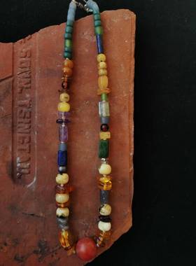 手工 复古南红蜜蜡琥珀多宝项链手链两用925银小众气质游牧民族