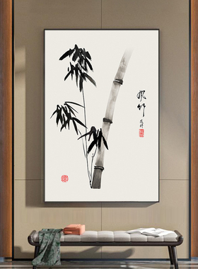 新中式古风客厅装饰画玄关走廊